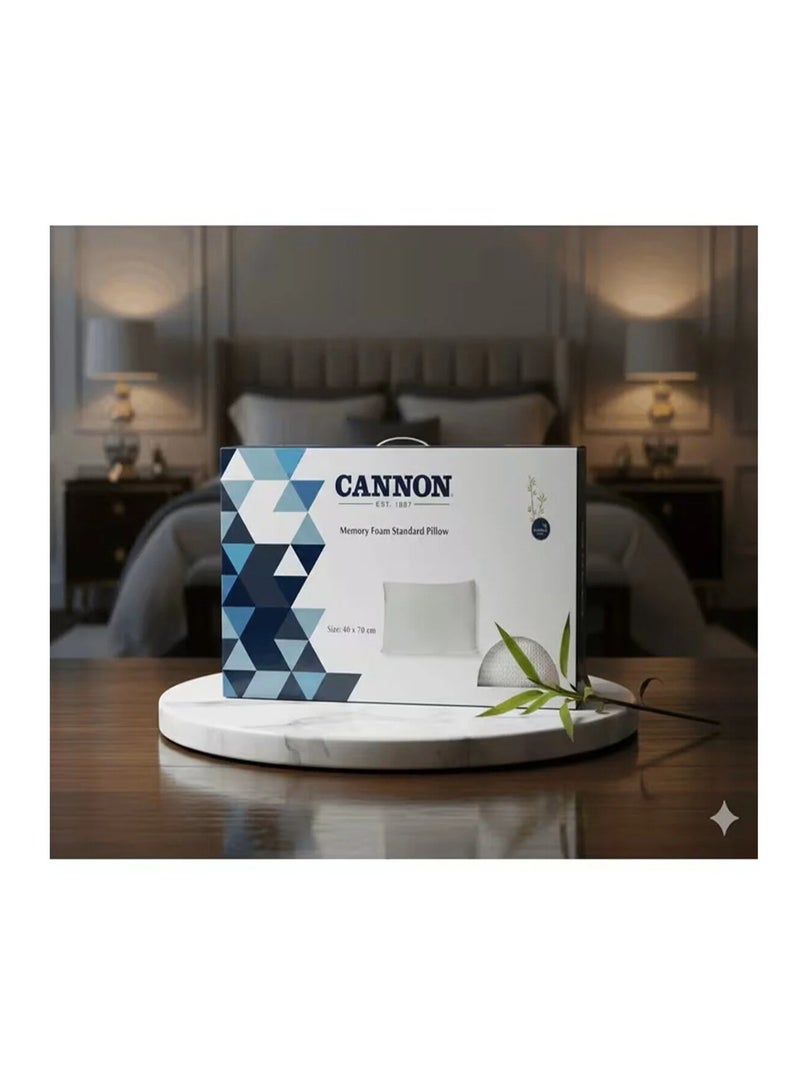 Cannon وسادة كانون من فوم الذاكرة القياسية، وسادة سرير، قابلة للغسل، حجم نوم متعدد الوضعيات 40x70 - Image 2